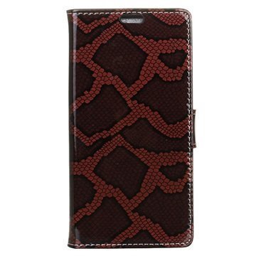 Huawei Y6 II Compact Käärme Lompakkokotelo Punainen