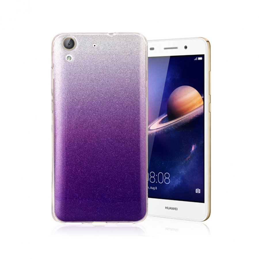 Huawei Y6 Ii Gradientti Kimaltava Kuori Tumma Violetti