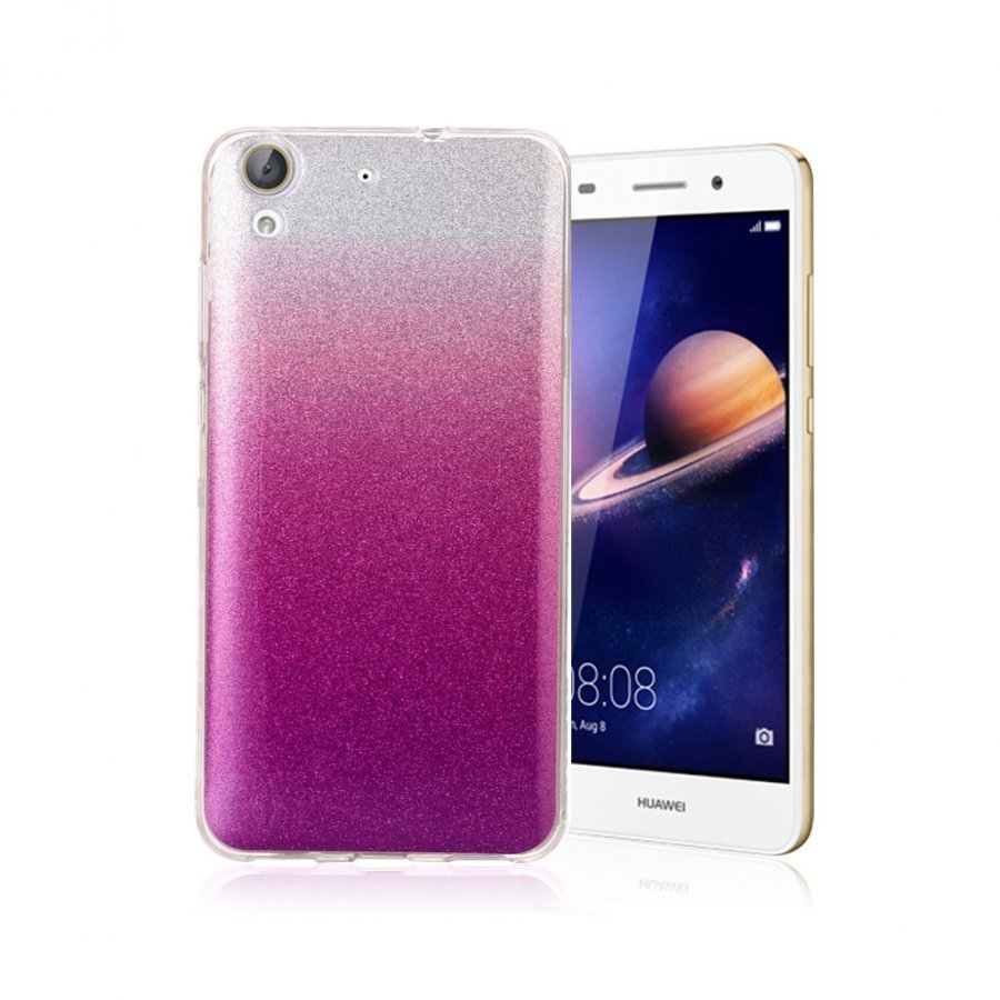 Huawei Y6 Ii Gradientti Kimaltava Kuori Vaalea Violetti