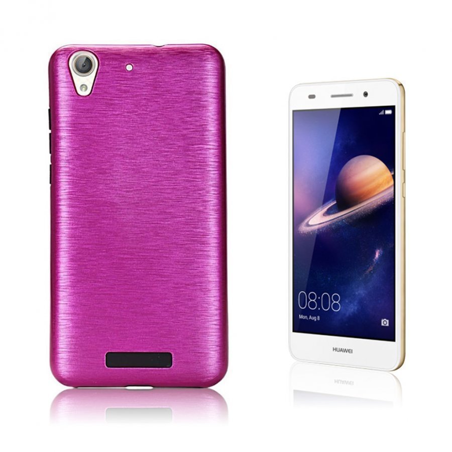 Huawei Y6 Ii Harjattu Hybridi Kuori Kuuma Pinkki