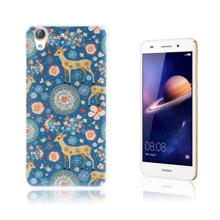 Huawei Y6 Ii Kuvioitu Kova Kuori Peura Ja Kukka