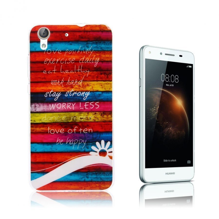 Huawei Y6 Ii Kuviollinen Suojakuori Värikkäät Raidat