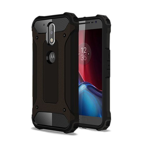 Hårderåde Motorola Moto G4 / G4 Plus Tpu Suojakuori Musta