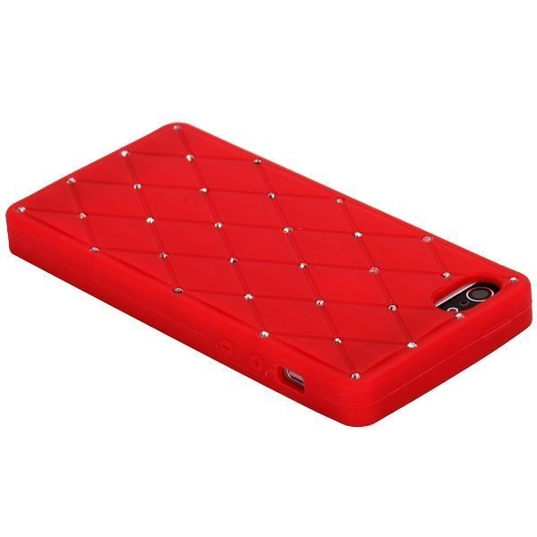 I5 Soft Bling Punainen Iphone 5 Silikonikuori