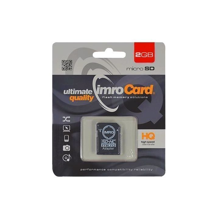 IMRO microSDHC Muistikortti 2 Gt Class 6 Samsung muistipiirillä ja SD Adapterilla