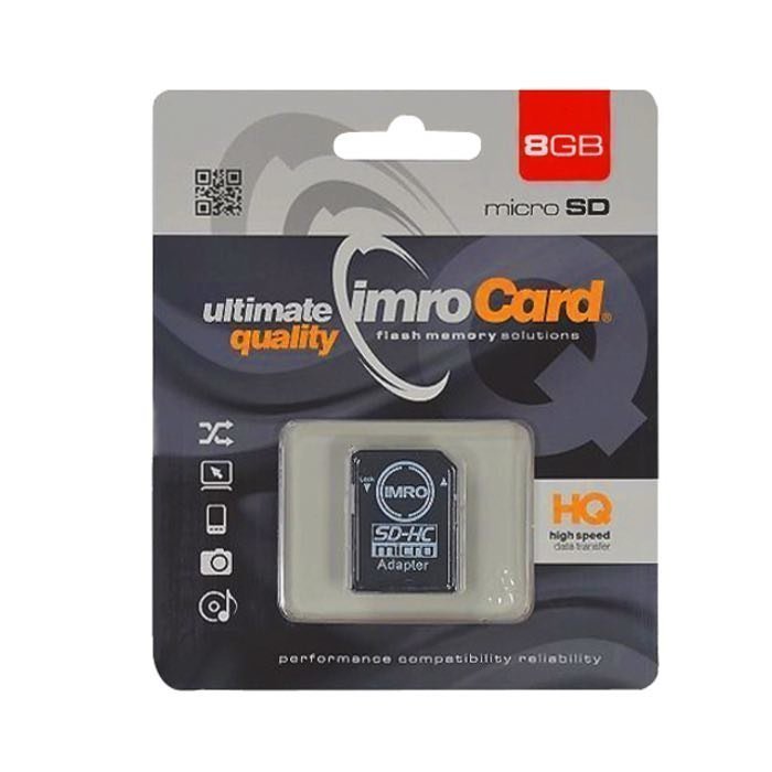 IMRO microSDHC Muistikortti 8 Gt Class 6 Samsung muistipiirillä