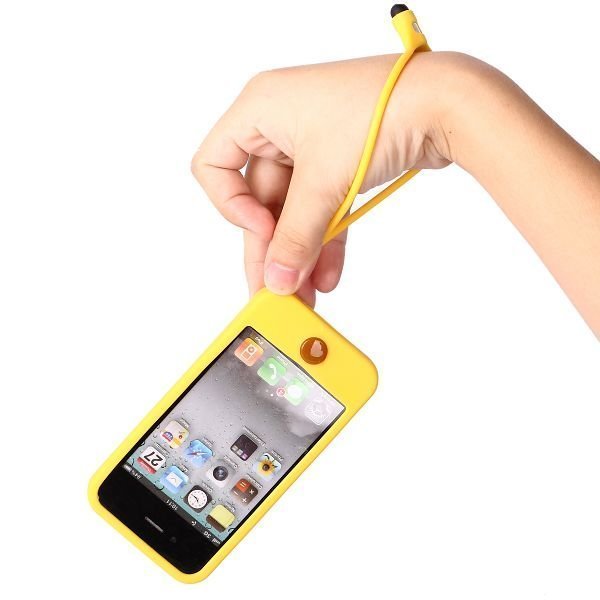 Ifunk Keltainen Iphone 4 / 4s Silikonikuori