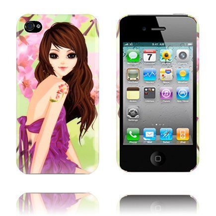 Ilove Tyttö Violetti Mekko Iphone 4 / 4s Suojakuori