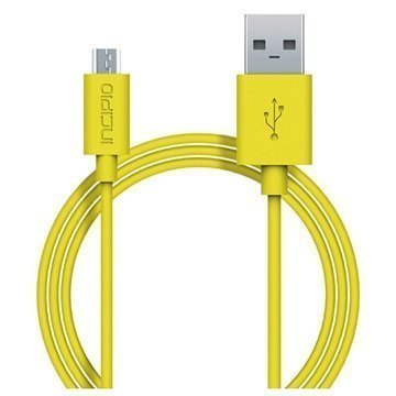 Incipio USB 2.0 / Micro USB Lataus & Synkronointikaapeli Keltainen