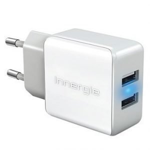 Innergie PowerJoy Plus Dual USB Seinälaturi 3.4A Valkoinen