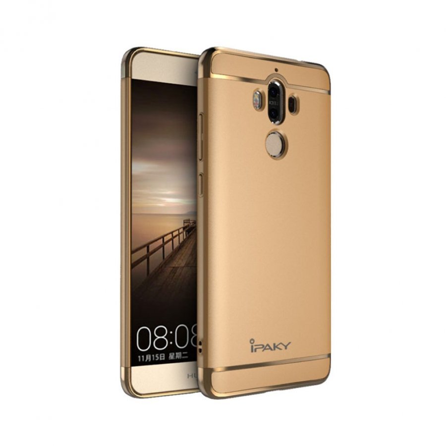 Ipaky Huawei Mate 9 3-In-1 Galvanoitu Kova Muovikuori Kulta