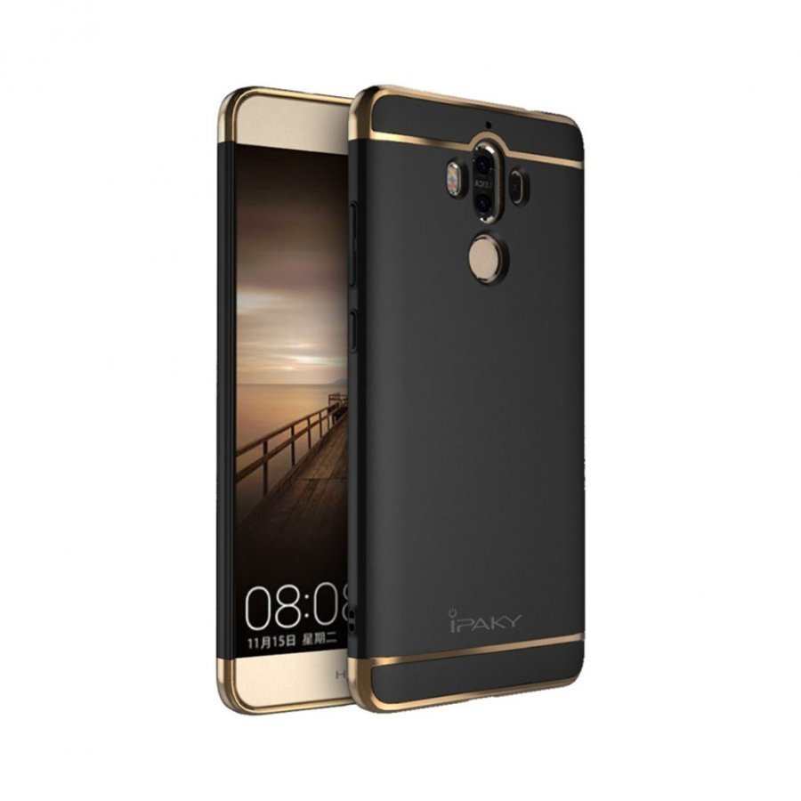 Ipaky Huawei Mate 9 3-In-1 Galvanoitu Kova Muovikuori Musta