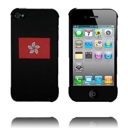 Iphone 4 / 4s Hong Kong Suojakuori Aito Nahka Päällyste Musta