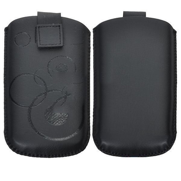 Iphone 4 Suljettava Nahkatasku Musta