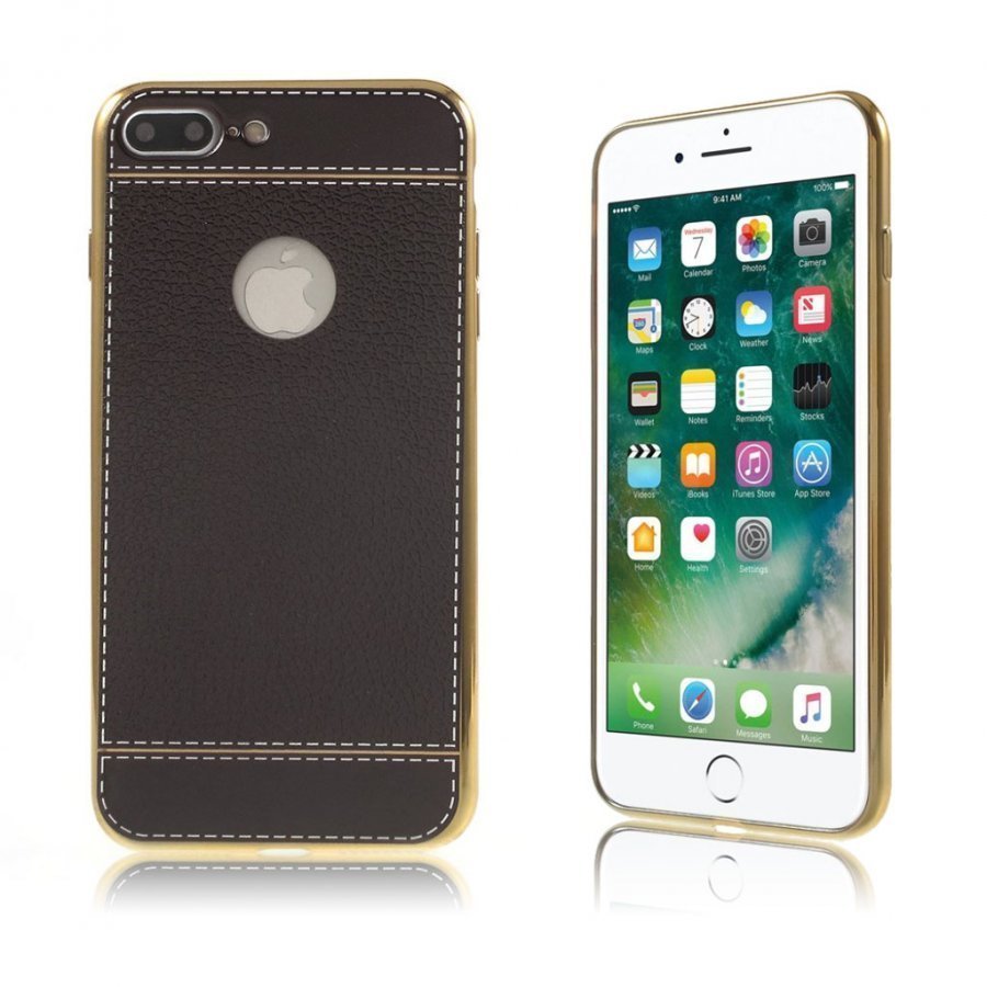 Isaksson Iphone 7 Plus Joustava Keinonahka Kuori Kahvi