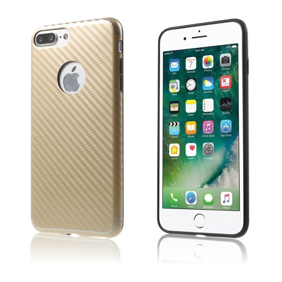 Ismile Iphone 7 Plus Joustava Hiilikuitu Muovikuori Kulta