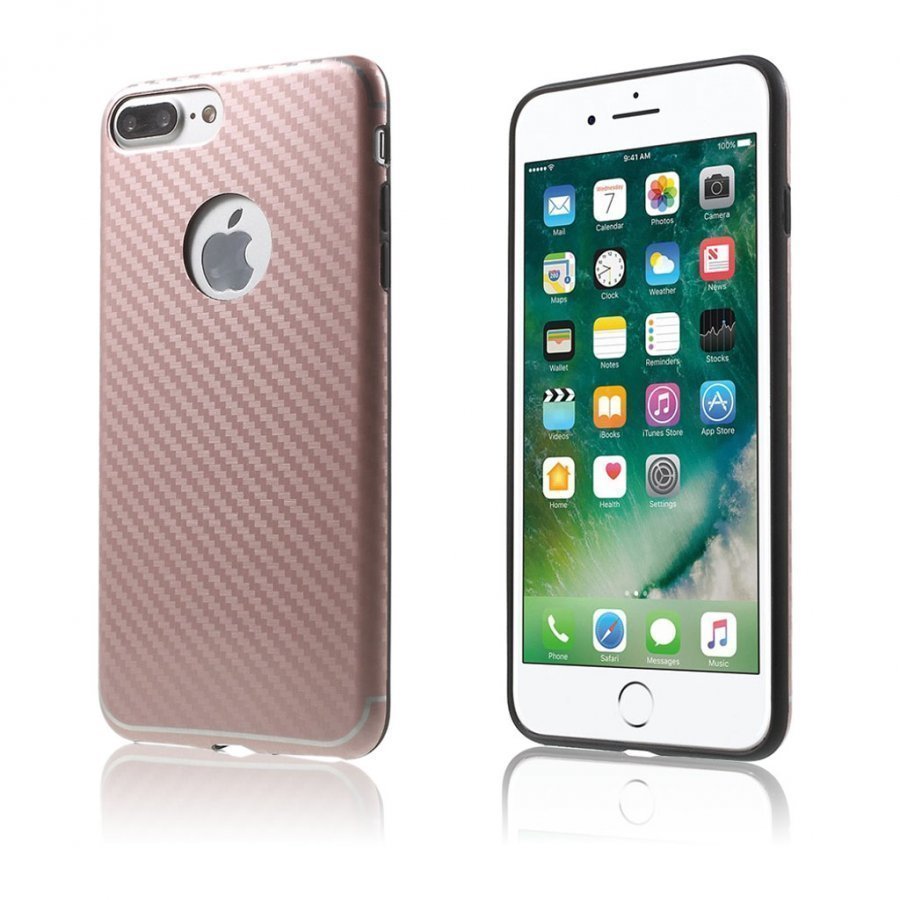 Ismile Iphone 7 Plus Joustava Hiilikuitu Muovikuori Rosee Kulta