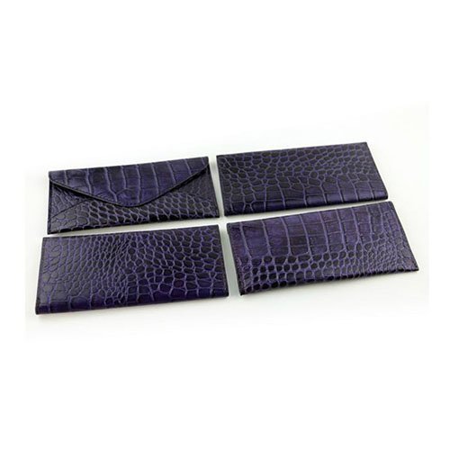 J.M.Show Genuine Crocodile Leather Envelop Case For Iphone 6s Plus Purple