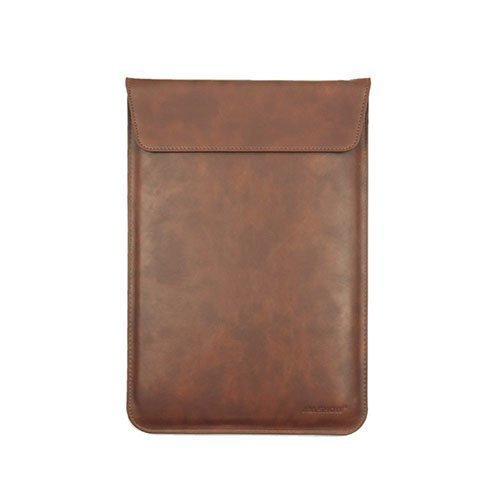 J.M.Show Leather Pouch For Macbook Air 11.6-Inch Brown