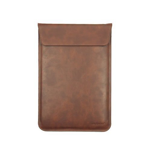 J.M.Show Leather Pouch For Macbook Pro 15.4-Inch Brown