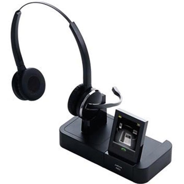 Jabra PRO 9465 Duo DECT bluetooth behind the neck musta