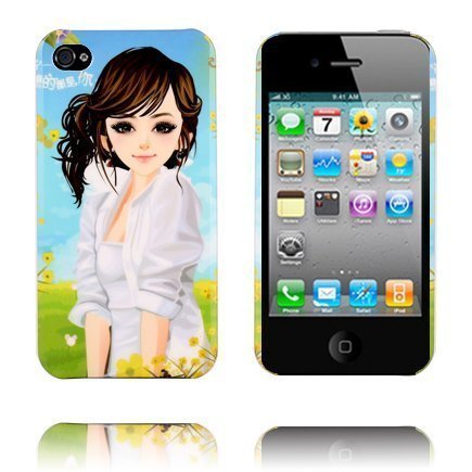 Japan Fashion Tyttö Luonnossa Iphone 4 / 4s Suojakuori