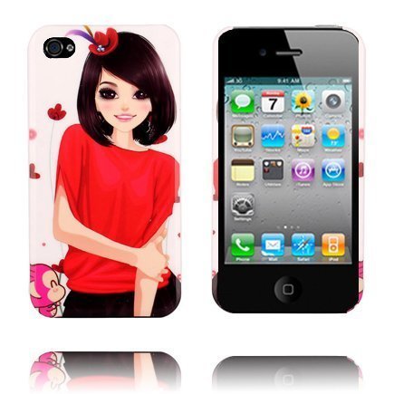 Japan Fashion Tyttö Red Blouse Iphone 4 / 4s Suojakuori
