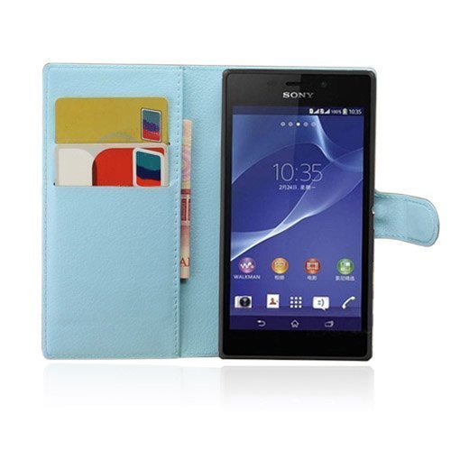 Jensen Sony Xperia M2 Aqua Nahkakotelo Sininen