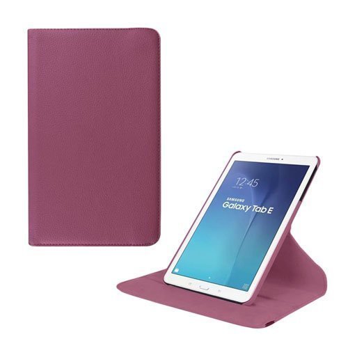 Jessen Samsung Galaxy Tab E 9.6 Nahkakotelo Kääntyvällä Standillä Violetti