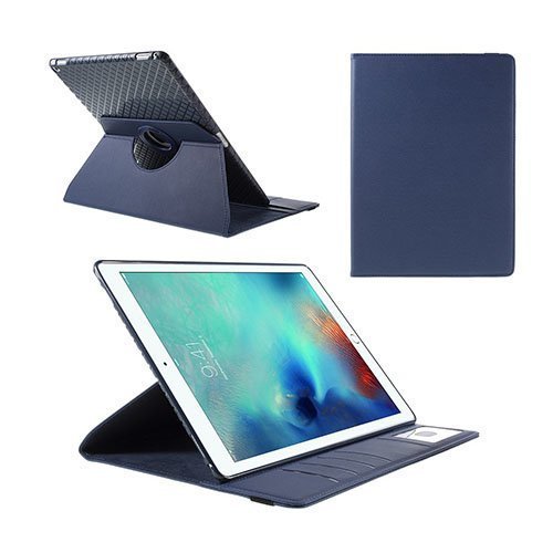 Jessen Tummansininen Ipad Pro 12.9 Irrotettava Kääntyvä Nahkakotelo Standillä