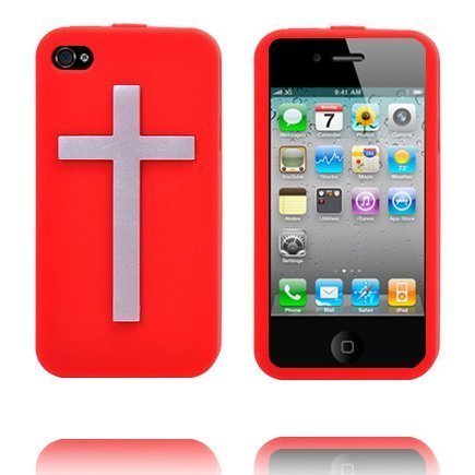 Jesus Rules Punainen Iphone 4s Silikonikuori