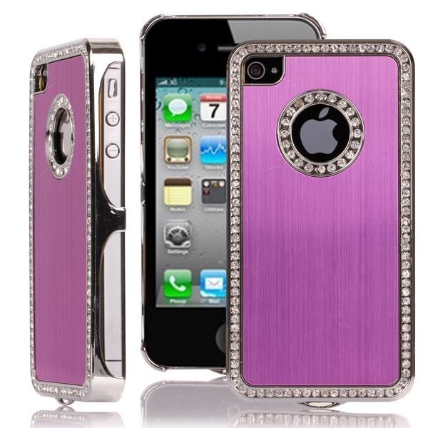 Jewel Silver Edge Violetti Iphone 4 / 4s Suojakuori