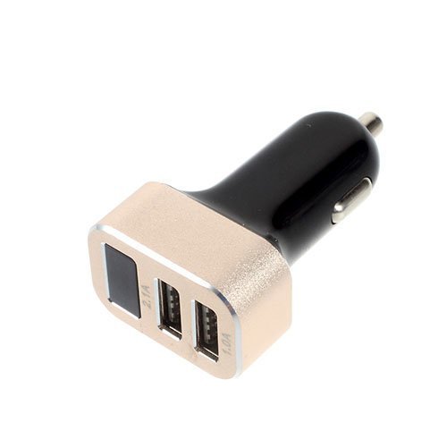 Kaksois-Usb 3.1a Autolaturi Led Näytöllä Älypuhelimille Musta