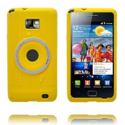 Kamera Keltainen Samsung I9100 Galaxy S2 Silikonikuori