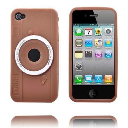 Kamera Ruskea Iphone 4 Silikonikuori