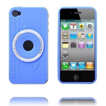 Kamera Sininen Iphone 4 Silikonikuori