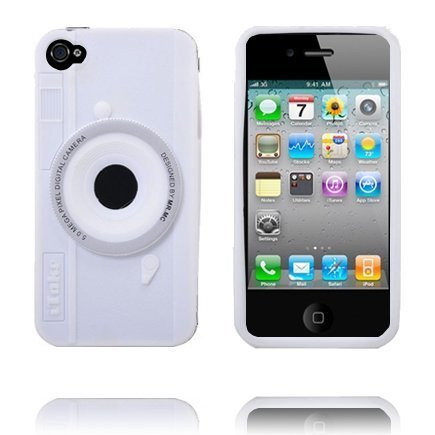 Kamera Valkoinen Iphone 4 Silikonikuori