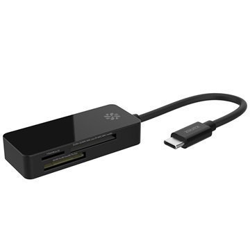 Kanex C-tyypin USB Kortinlukija Musta