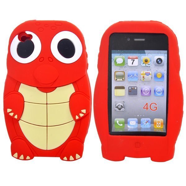 Kilpikonna Punainen Iphone 4s Silikonikuori
