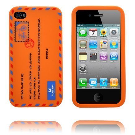 Kirjekuori Design Oranssi Iphone 4s Silikonikuori