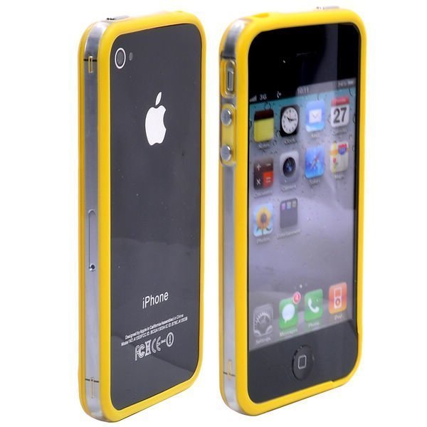 Kirkas Reunus Keltainen Iphone 4 / 4s Bumper Suojakehys