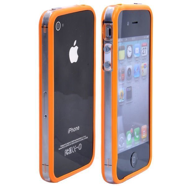 Kirkas Reunus Oranssi Iphone 4 / 4s Bumper Suojakehys