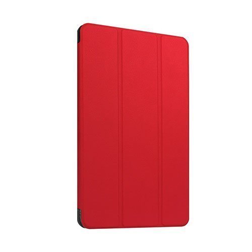 Kolmesti Taittuva Huawei Mediapad T1 10 Nahkakotelo Punainen