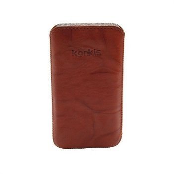 Konkis Leather Case iPhone 4 / 4S HTC Desire S Nokia Asha 303 Washed Choco Brown