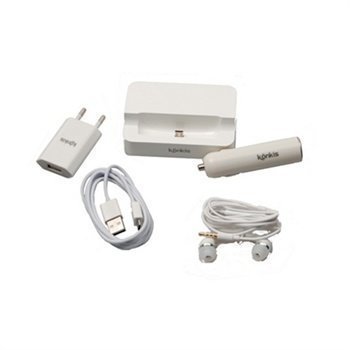 Konkis Yleiskäyttöinen Micro USB Matkasarja 5 in 1 Valkoinen