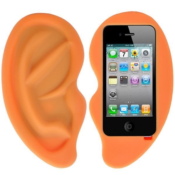 Korva Iphone 4s Silikonikuori Oranssi