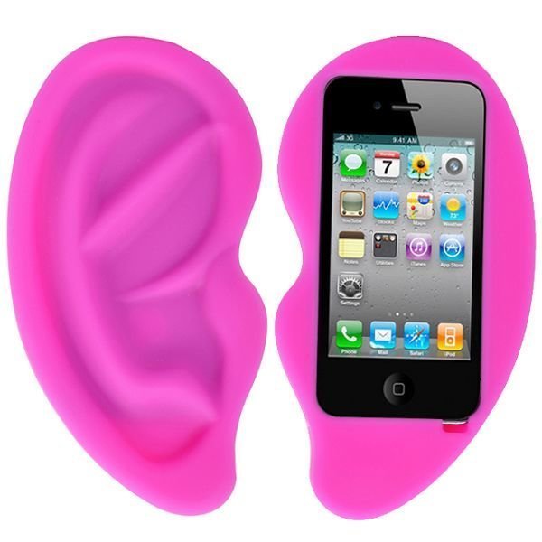 Korva Iphone 4s Suojakuori Kuuma Pinkki