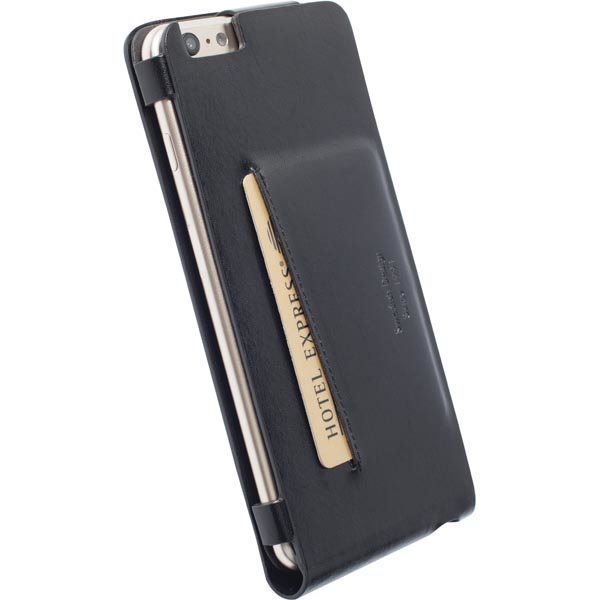 Krusell Kalmar Wallet Case Nahkasuojus iPhone 6 Plus Musta