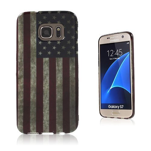 Krøyer Samsung Galaxy S7 Kuori Vanhanaikainen Amerikan Lippu