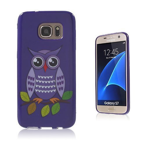 Krøyer Samsung Galaxy S7 Kuori Violetti Pöllö